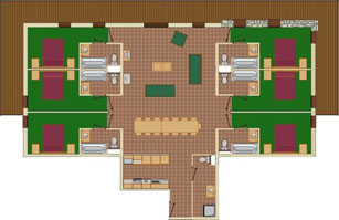 12-15 Person Apartment Plan